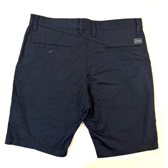 Volcom Shorts Mens 36 Navy Chino Classic Flat Front Casual Summer Skate Style - Picture 3 of 5
